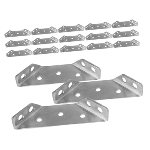 Gatuida 40 Stück Teiliges Edelstahl Winkelverbinder Multifunktionale Eckwinkel für Schränke und Aufbewahrungsmöbel Langlebige Einfach Montierbare Möbelverbinder für Tische Stühle Sofas von Gatuida