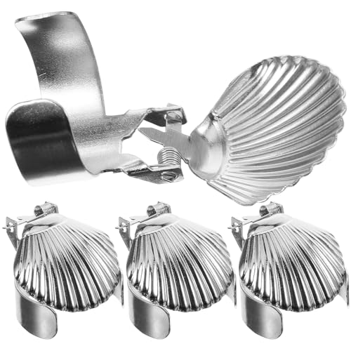 Gatuida 4Stücke Kerzenlöscher Automatischer Kerzenlöscher Muschelförmiger Ausführung aus Metall für Duftkerzen Teelichter und Aromatherapiekerzen von Gatuida