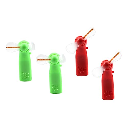 Gatuida 4Stücke Mini LED Handventilator Tragbar und Leise Tischventilator mit Wechselndem für Zuhause und Büro ohne Batterie Zufällige Farben von Gatuida