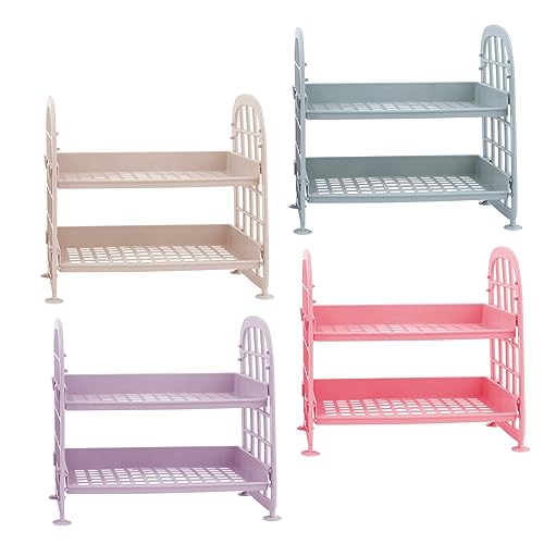 Gatuida 4Stücke Teiliges Küchenregal aus Mehrschichtiger Organizer für Badezimmer und Arbeitsplatte Robuste Aufbewahrungslösung Kosmetik von Gatuida