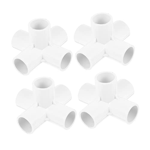 Gatuida 4Stücke Teiliges PVC Rohradapter Gelenkverbinder für Wasserrohre Geeignet für Garten Pool und Möbelbau Robust UV Beständig und Temperaturresistent von Gatuida
