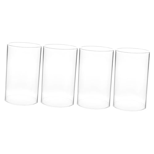 Gatuida 4Stücke Teiliges Winddichtes Transparentes Glas-kerzenlicht mit Zylinderform Staubschutz und DIY Deko für Kerzen und Led-Lichter Höhe Gatuida 4Stücke Teiliges Winddichtes Transparentes Glas-kerzenlicht mit Zylinderform Staubschutz und DIY Deko für Kerzen und Led-Lichter Höhe von Gatuida