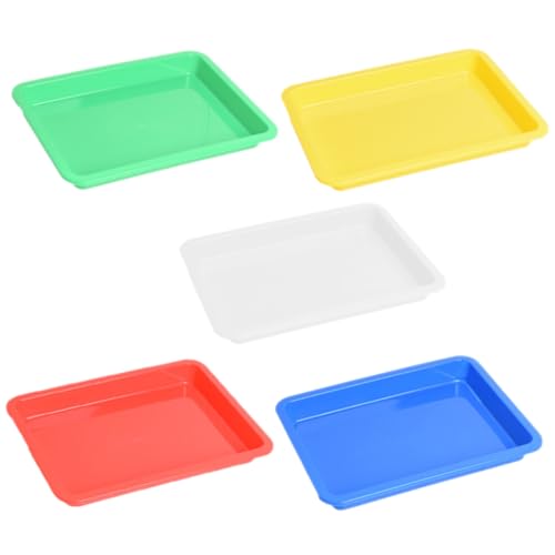 Gatuida 5 Stck Multifunktionales Teiliges Kunststoff Basteltablett in Rot Gelb Blau Grün Weiß Vielseitiges Aktivitäts Organizer Tablett für DIY Kunstprojekte Sensorikspielzeug Robust und Gatuida 5 Stck Multifunktionales Teiliges Kunststoff Basteltablett in Rot Gelb Blau Grün Weiß Vielseitiges Aktivitäts Organizer Tablett für DIY Kunstprojekte Sensorikspielzeug Robust und von Gatuida