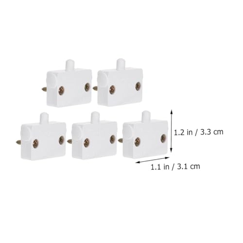 Gatuida 5 Stück Elektrischer Türkontaktschalter für Schrankbeleuchtung Robust Langlebig Stoß Alterungsbeständig Geeignet für Kleiderschrank Schrank Küchentür lichtsteuerung von Gatuida