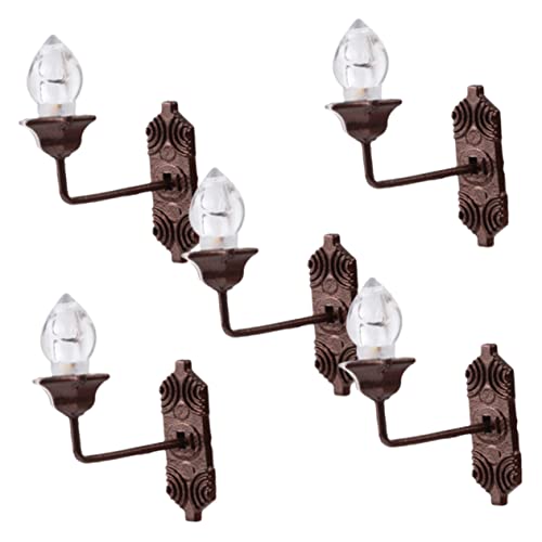 Gatuida Miniatur Wandlampe 5 Stücke LED Szenenlampe für Minihäuser Blecherne Wandlampe Dekoration für Sandtisch Selbstgemacht Miniatur Zubehör von Gatuida