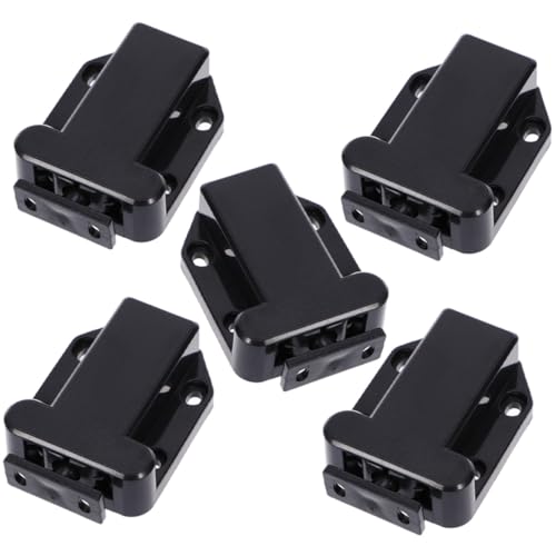 Gatuida 5 Stück Teiliges Push To Open Druckverschluss für Küchenschränke und Schranktüren Automatische Rückstellung Robuste und Langlebige Montage ohne Griff Geeignet für Möbel und von Gatuida