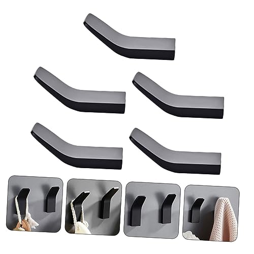 Gatuida 5 Stück Teiliges Selbstklebender Aluminium Wandhaken Schwarz Rostfrei Bohrfrei für Badezimmer Küche Praktischer Handtuch und Organizer Halter Gatuida 5 Stück Teiliges Selbstklebender Aluminium Wandhaken Schwarz Rostfrei Bohrfrei für Badezimmer Küche Praktischer Handtuch und Organizer Halter von Gatuida