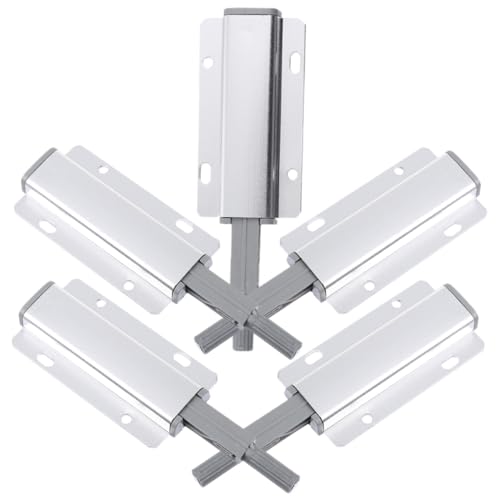 Gatuida 5 Stück Teiliges Türschloss Aluminiumlegierung Drücker Türriegel Magnetischer Möbelschnäpper für Schrank und Schubladentüren ohne Griff Kompakt Langlebig Silberfarben von Gatuida