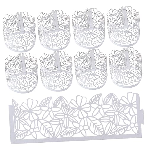 Gatuida 50stücke -Cut Papier Kerzenhalter Für Hochzeitsdekoration Weiße Zylindrische Lampenschirme Und Schlichte Für Zuhause von Gatuida