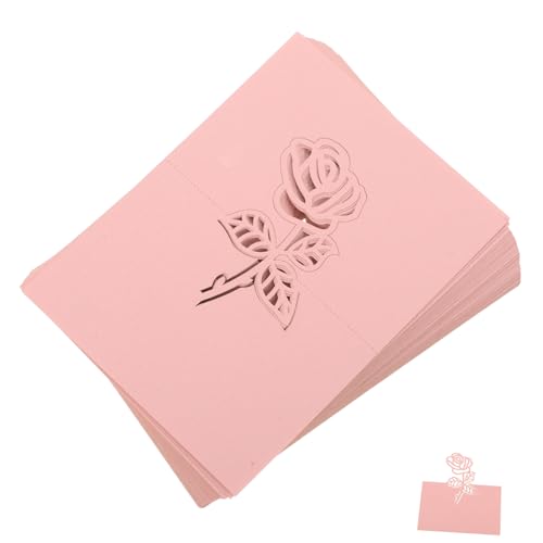 Gatuida 50 Stück Perlrosa Hochzeit Platzkarten mit Rosenmuster Sitzplatzkarten für Tischdekoration Leicht Beschreibbar für Hochzeiten Shower und Empfang von Gatuida