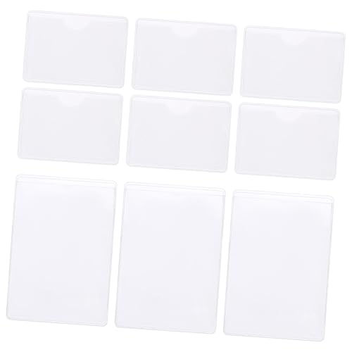 Gatuida 50 Stück Selbstklebende Transparente Indexkarten hüllen aus Stabile Etiketten taschen für Aufbewahrungsboxen und Ordner Geeignet zum Sortieren und Schützen von Karten Fotos und von Gatuida