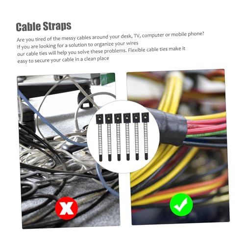 Gatuida 50 Stück Selbstklebende Verstellbare Kabelclips für Kabelmanagement Wiederverwendbar für Schreibtisch Zuhause Büroanwendung Geeignet für Netzwerk USB Tv kabel Schwarz von Gatuida