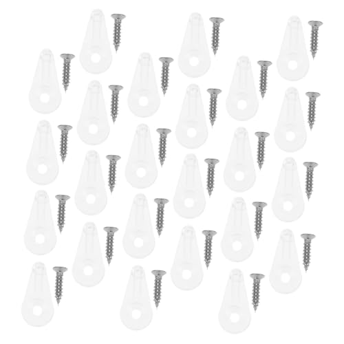 Gatuida 50 Stück Transparente Glasklemmen mit Schrauben Vielseitige Spiegel Glasscheibenhalter für Schrank Tür und Möbel Sichere Befestigung für Verschiedene Glasstärken Einfache Montage von Gatuida