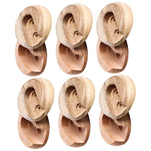 Gatuida Kleiderstangenhalterung Aus Holz 6 Paar Kleiderstangenflansche Für Kleiderschrank Und Duschvorhang Robust Und Einfach Zu Montieren Geeignet Für Verschiedene Schlafzimmerstile von Gatuida