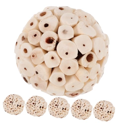 Gatuida 6 Stück Essbare Weiche Bälle für Kleintiere Kauspielzeug für Hamster Kaninchen und Vögel Zerkleinern und Füttern von Gatuida