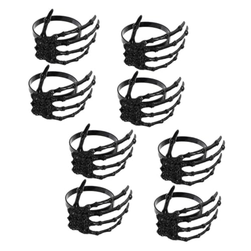 Gatuida 6 Stück Halloween Serviettenringe mit Skelett Design Wiederverwendbare Napkin Holding Rings für Tischdekoration Robustes Legierungsmaterial Schwarze Napkin Rings für Party und Gatuida 6 Stück Halloween Serviettenringe mit Skelett Design Wiederverwendbare Napkin Holding Rings für Tischdekoration Robustes Legierungsmaterial Schwarze Napkin Rings für Party und von Gatuida