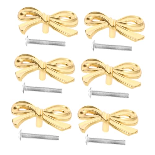 Gatuida 6 Stück Messing Bow Drawer Pulls Schubladengriffe Antik Kommode Griffe Vintage Möbelgriffe Komfortabler Griff Elegantes Design Für Küchenschränke Kleiderschränke Wohnzimmer von Gatuida