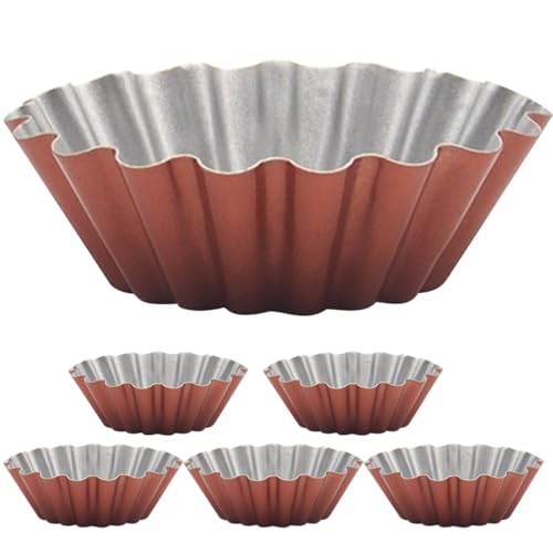 Gatuida 6 Stück Teiliges Backform Wellenrand Ei Tarteform aus Hochfestem Karbonstahl Wiederverwendbar Antihaftbeschichtet Vielseitig für Cupcakes Kuchen Pudding und Cupcakes Geeignet Gatuida 6 Stück Teiliges Backform Wellenrand Ei Tarteform aus Hochfestem Karbonstahl Wiederverwendbar Antihaftbeschichtet Vielseitig für Cupcakes Kuchen Pudding und Cupcakes Geeignet von Gatuida