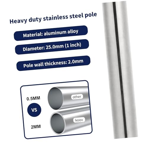 Gatuida 6 Stück Teiliges Edelstahl Fahnenmast Set mit Weißem Bodenständer und Halterungen Wetterfester Outdoor Fahnenhalter für Haus Garten Terrasse Einfach zu Montieren und Langlebig von Gatuida