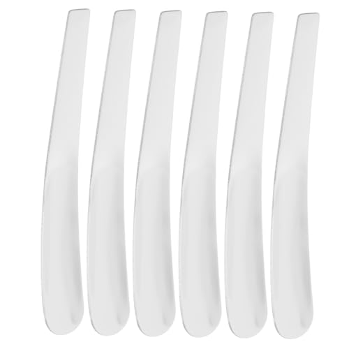 Gatuida 6 Stück Teiliges Edelstahl Mini Löffel Multifunktional für Tee Kaffee Dessert und Frühstück Lange Flach Poliert Rutschfester Griff für Zuhause Restaurant von Gatuida