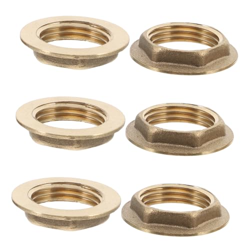 Gatuida 6 Stück Teiliges Messing Sicherungsmuttern Robuste Flanschmuttern mit Innengewinde Hitzebeständig für Wasserbehälter Klimaanlagen Waschmaschinen Einfache Montage Optimaler Gatuida 6 Stück Teiliges Messing Sicherungsmuttern Robuste Flanschmuttern mit Innengewinde Hitzebeständig für Wasserbehälter Klimaanlagen Waschmaschinen Einfache Montage Optimaler von Gatuida
