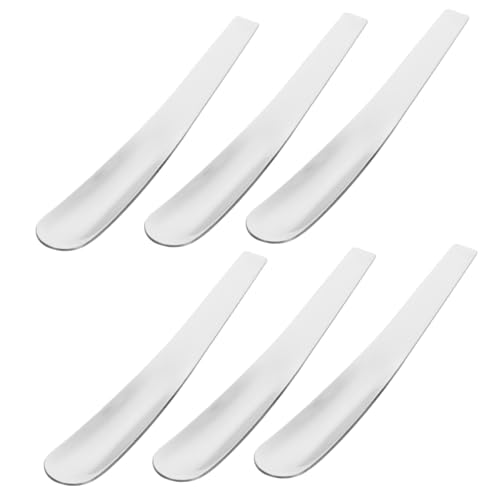 Gatuida 6 Stück Teiliges Mini Edelstahl Löffel Lang Flach Poliert Multifunktional Kaffeerührlöffel Teelöffel Dessertlöffel für Zuhause Restaurant Hotel Bistro Spülmaschinenfest von Gatuida