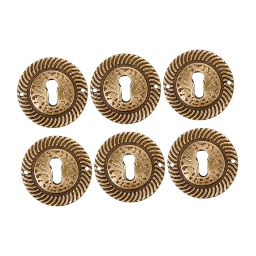 Gatuida 6 Stück Teiliges Schlüssellochabdeckungen Retro Design Zinklegierung Dekorative Möbel Schlüsselrosetten Für Kommoden Antike Möbel Ornamente Vintage Stil von Gatuida