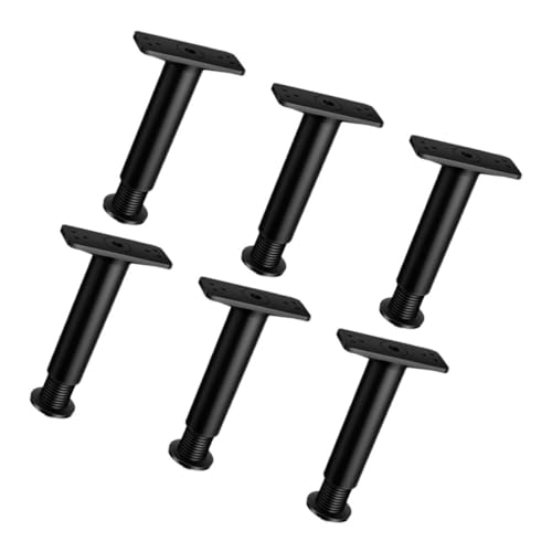 Gatuida 6 Stück Teiliges Verstellbare Möbelbeine aus Robustem PVC Höhenverstellbare Bettrahmenstützen Stabile Metallfüße für Tisch Schrank Sofa und Tv Möbel Langlebig und Kratzfest von Gatuida