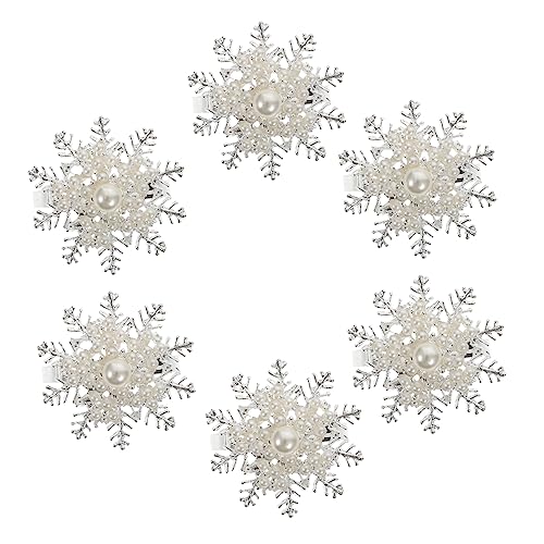 Gatuida 6 Stück Teiliges Weihnachts Serviettenringe aus Hochwertiger Silberne Dekorative Serviettenhalter für Festliche Tischdekoration bei Familienfeiern und Partys Gatuida 6 Stück Teiliges Weihnachts Serviettenringe aus Hochwertiger Silberne Dekorative Serviettenhalter für Festliche Tischdekoration bei Familienfeiern und Partys von Gatuida