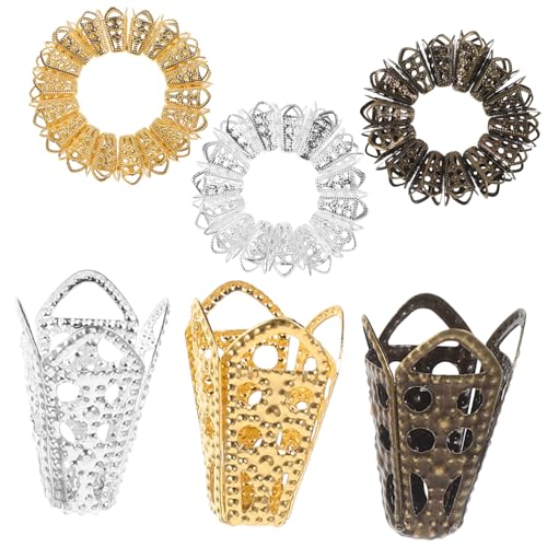 Gatuida 60Stücke Metallperlenkappen Blumenform für DIY Schmuck Hohle Perlenendkappen Stabilem Material für Armbänder und Kreative Bastelprojekte Gatuida 60Stücke Metallperlenkappen Blumenform für DIY Schmuck Hohle Perlenendkappen Stabilem Material für Armbänder und Kreative Bastelprojekte von Gatuida