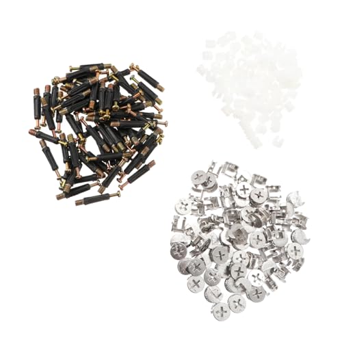 Gatuida 75 Stück Teiliges Möbelverbinder Verzinkter Legierung Rostfrei mit Vorinstallierter Mutter und Stift Stabiler Schrank Schubladenverbinder für Dauerhafte Montage und Einfache von Gatuida