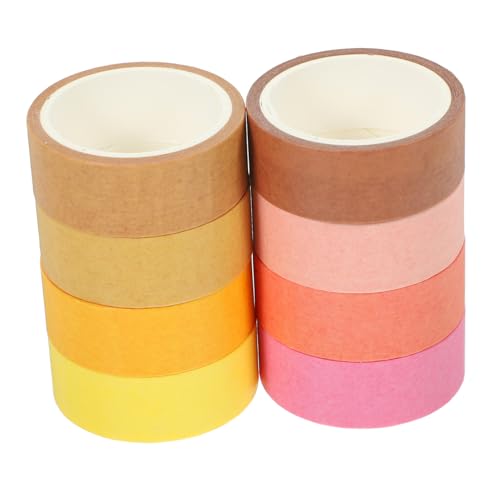 Gatuida 8 Rollen Washi Tape Buntes DIY Klebeband zum Basteln Scrapbooking Masking Tape für Handwerk Notizbuch Dekoration und Geschenkverpackung Handreißbar Wiederverwendbar Kreative von Gatuida