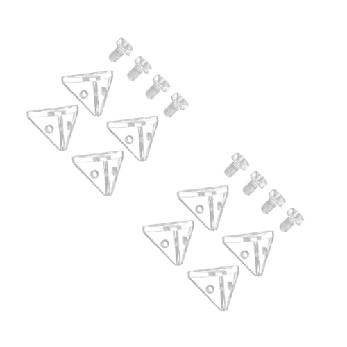 Gatuida 8 Sätze Eckwinkel Halterung Transparente Acrylwinkel zur Stabilen Befestigung für und Bilderrahmen Langlebig und Einfach zu Montieren von Gatuida