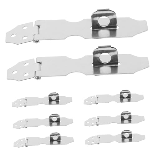 Gatuida 8 Stück Rostfreier Teiliges Hasp Latch mit Verriegelungshaspe Stabiler Türriegel für Gartentor Schranktür Vielseitiger Schlossverschluss mit Sicherer Schlossbox für Möbel und von Gatuida