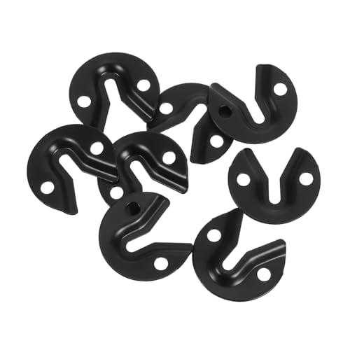 Gatuida 8 Stück Teiliges Möbelverbinder aus Edelstahl Runde Schwarze Wandhalterungen Robuste Spiegelhalter-clips für Bilderrahmen Vielseitige Möbelbeschläge Einfache Montage Sichere von Gatuida