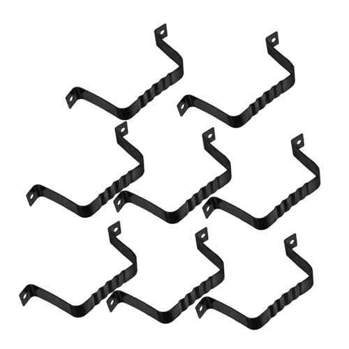 Gatuida 8 Stück Teiliges Regenfallrohr Klammer aus Aluminiumlegierung Langlebige Rohrhalterung für Regenrinnen Vielseitiger Gutter Adapter und Drainage Connector Passend für Rohre Schwarz von Gatuida