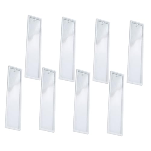 Gatuida 8 Stück Teiliges Silikon Lesezeichen Formen Rechteckige Epoxidharz Gießform für DIY Basteln Langlebige und Sichere Silikonform zum Herstellen von Handgemachten Kristall von Gatuida
