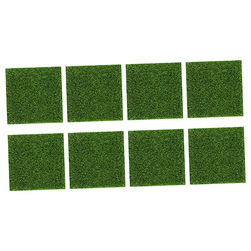 Gatuida 8 Stücke Künstliches Moos für Pflanzenlandschaft Realistischer Kunstrasen für Miniaturgärten Hochtemperaturbeständig Leicht zu Reinigen Heimdekoration Zarte Farben von Gatuida