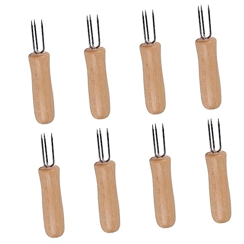 Gatuida 8Stücke Maishalter mit Holzgriff Tragbare Grillgabeln für Obst Fleisch und Gemüse für Bbq und Outdoor Aktivitäten Gatuida 8Stücke Maishalter mit Holzgriff Tragbare Grillgabeln für Obst Fleisch und Gemüse für Bbq und Outdoor Aktivitäten von Gatuida