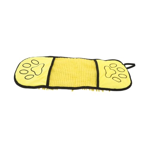 Gatuida Absorbierendes Haustier Handtuch Mikrofaser Chenille mit Handtaschen Schnell Trocknend Hundetuch für Katzen und Hunde Gelb Hautfreundlich und Vielseitig für Pflege und von Gatuida