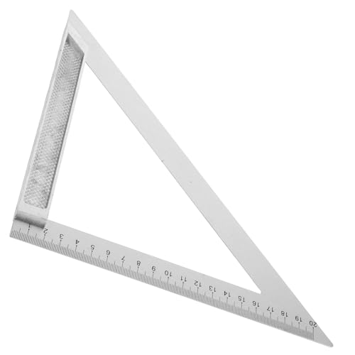 Gatuida Aluminium Dreieckslineal mit Breiter Basis Lineal für Präzise Messungen Stabiles Multifunktionales Werkzeug als Schreib und Messlineal von Gatuida