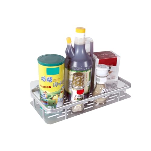 Gatuida Aluminium Regal mit Saughalterung Badezimmer Organizer Küchen Toiletten aufbewahrung Rostfreies Platzsparendes Wandregal Einfach zu Reinigen Multifunktional Silberfarben Gatuida Aluminium Regal mit Saughalterung Badezimmer Organizer Küchen Toiletten aufbewahrung Rostfreies Platzsparendes Wandregal Einfach zu Reinigen Multifunktional Silberfarben von Gatuida
