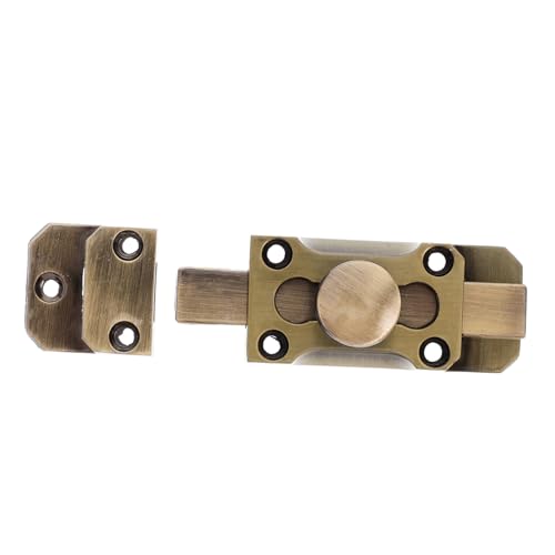 Gatuida Antike Türverriegelung aus Zinklegierung Vielseitiger Steckriegel für Türen und Fenster Installieren Robustes Schiebetürschloss für Badezimmer und Terrasse Stilvoller von Gatuida