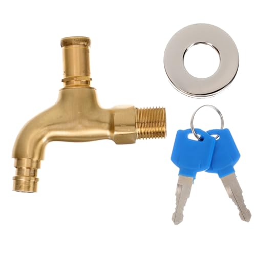 Gatuida Antiker Waschtisch Wasserhahn mit Diebstahl Schloss Langlebiger Kupferkörper Zuverlässige Abdichtung Einfache Installation für Badezimmer Küche Waschraum Gatuida Antiker Waschtisch Wasserhahn mit Diebstahl Schloss Langlebiger Kupferkörper Zuverlässige Abdichtung Einfache Installation für Badezimmer Küche Waschraum von Gatuida