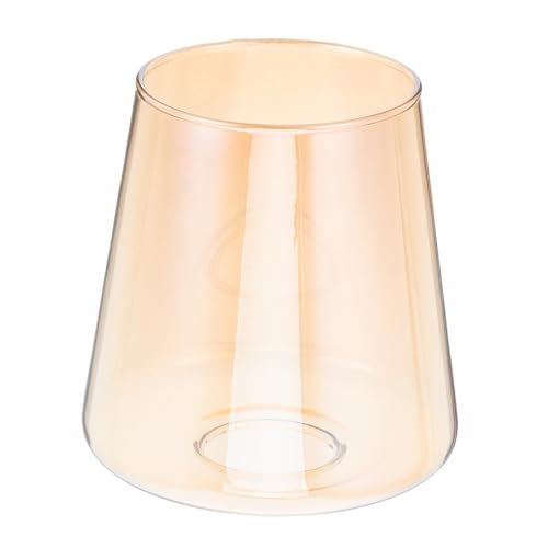 Gatuida Bernsteinfarbener Glaslampenschirm Zylinderform Ersatzlampenschirm für Fassung Dekorativer Lampenschirm für Tischlampe Wandlampe Kronleuchter und Pendelleuchte mit Loch Warmes von Gatuida