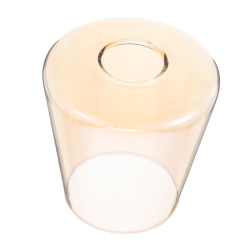 Gatuida Bernsteinfarbener Zylindrischer Glasschirm Lampenabdeckung Ersatzglas Lampenschirm Für Pendelleuchte Kronleuchter Wandleuchte Tischlampe Loch Hitzebeständig von Gatuida