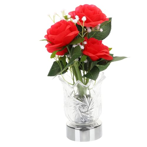 Gatuida Blumenlampe Mit Led Lichtern in Vase Design Für Schlafzimmer Dekor Und Romantische Atmosphäre Moderne Tischlampe Für Mädchenzimmer Und Partys von Gatuida