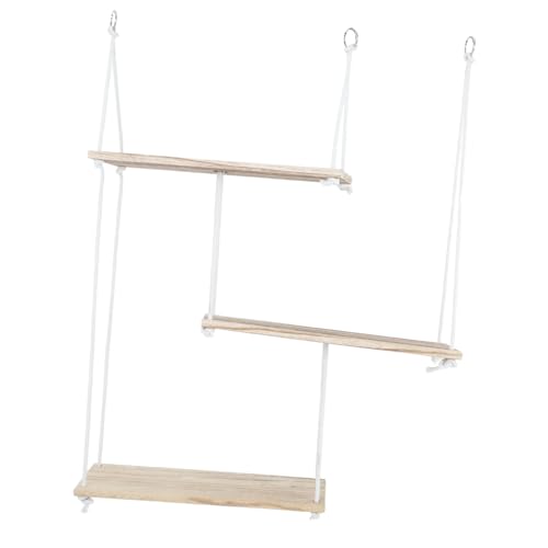 Gatuida Boho Wandregal Rustikales Holz Hängend Verstellbare Seilregale Pflanzenständer Wohnzimmer Schlafzimmer Küche Badezimmer Aufbewahrung Organizer Gatuida Boho Wandregal Rustikales Holz Hängend Verstellbare Seilregale Pflanzenständer Wohnzimmer Schlafzimmer Küche Badezimmer Aufbewahrung Organizer von Gatuida