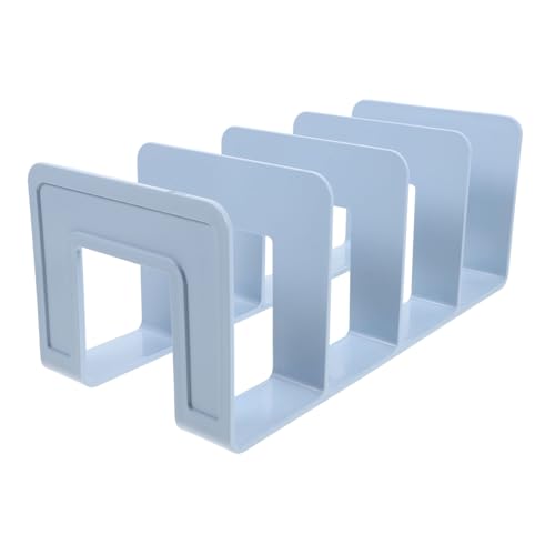 Gatuida Bücherhalter für Regale Stabiler Zeitschriftenständer aus Robustem Material Organizer für Schreibtisch 4 Fächer für Zuhause und Büro von Gatuida