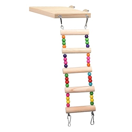 Gatuida Bunte Papageien Kletterleiter aus Holz mit Schaukel Vogelspielzeug für Training und Beschäftigung Stabiler Spielplatz für Wellensittiche und Kleine Vögel zur Gesundheitsförderung Gatuida Bunte Papageien Kletterleiter aus Holz mit Schaukel Vogelspielzeug für Training und Beschäftigung Stabiler Spielplatz für Wellensittiche und Kleine Vögel zur Gesundheitsförderung von Gatuida